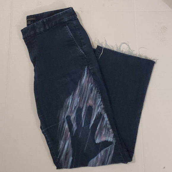 Banana Republic Dark Wash Logan Hand Print Jeans - Picture 8 of 9